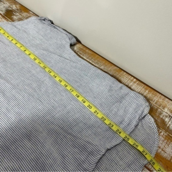 Rachel Roy Women’s Linen White/Blue Striped Top Size S - Picture 9 of 10